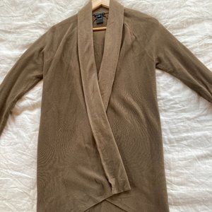 Lafayette 148 Brown Shawl-Collar Cardigan Women's Small S
